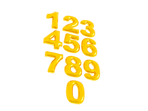 Balloons Number Modello 3D