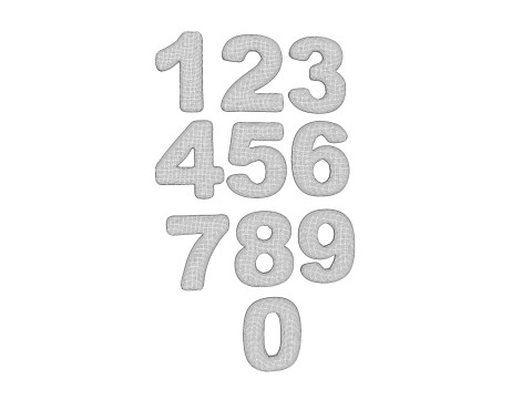 Balloons Number Modello 3D