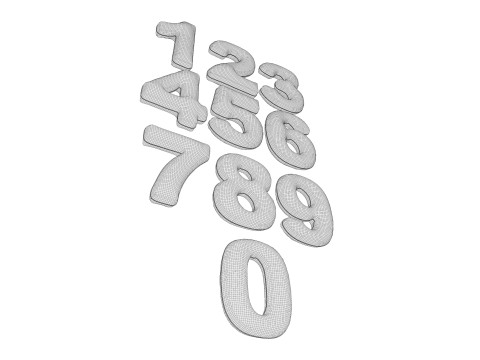 Balloons Number Modello 3D