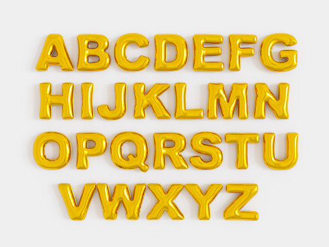 Balloons Alphabet 3Dモデル