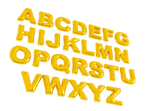 Balloons Alphabet 3D Model