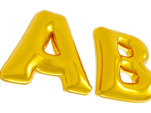 Balloons Alphabet 3D Model