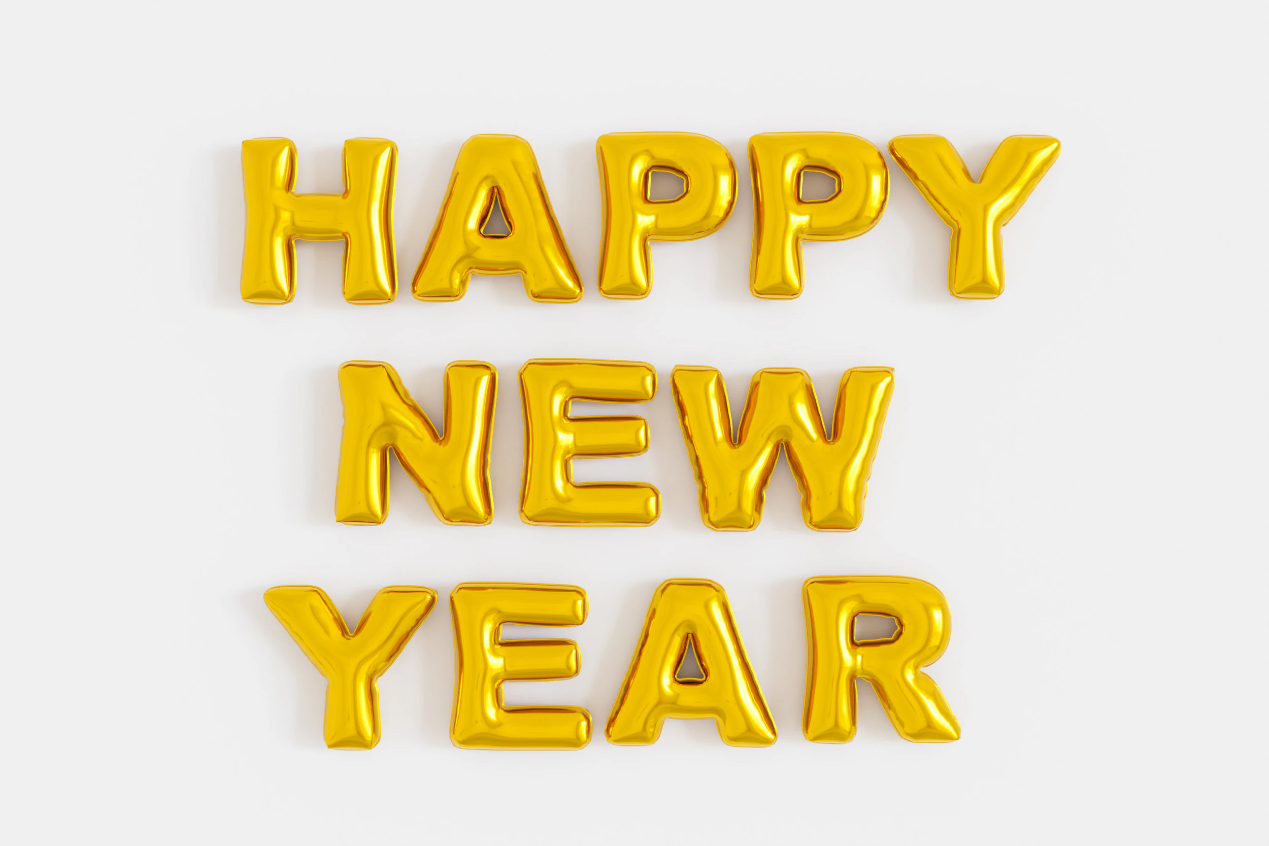 Happy New Year Balloon 3D Model .c4d .max .obj .3ds .fbx .stl .blend 