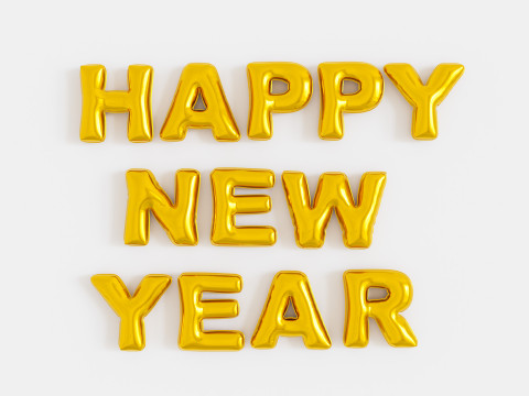 Happy New Year Balloon 3Dモデル