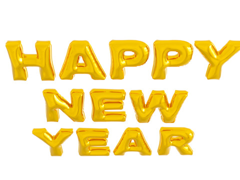 Happy New Year Balloon Modelo 3D