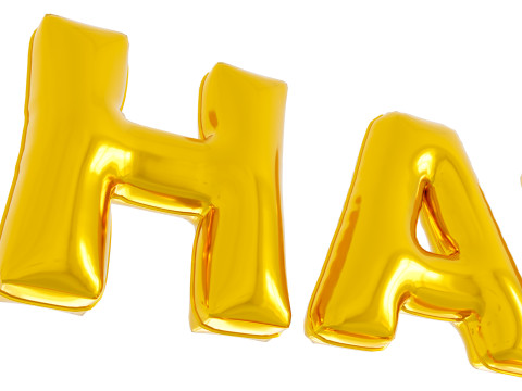 Happy New Year Balloon Modelo 3D