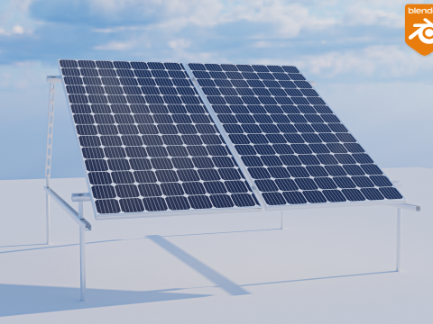 Sun Solar Panels 3Dモデル
