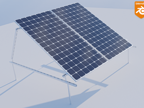 Sun Solar Panels 3Dモデル