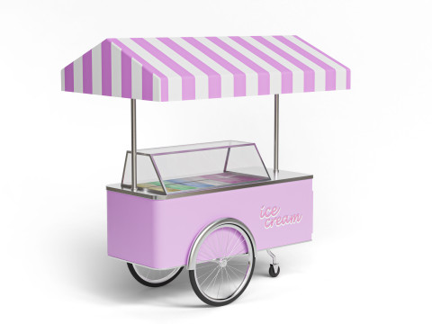 Ice cream cart 01 3Dモデル