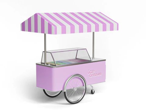 아이스크림 카트 01 3D 모델