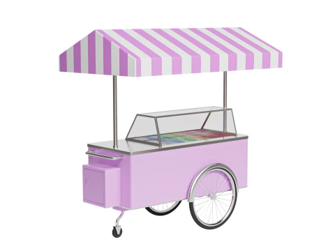 Ice cream cart 01 3D Model