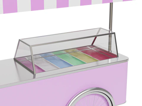 Ice cream cart 01 3D Model