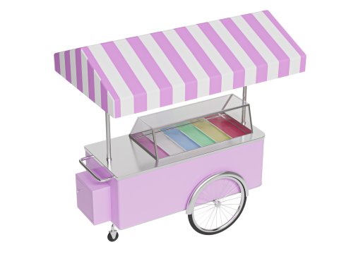 Ice cream cart 01 3D 模型