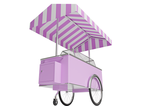 Ice cream cart 01 3D 模型