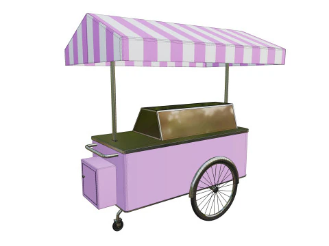 Ice cream cart 01 3D Model