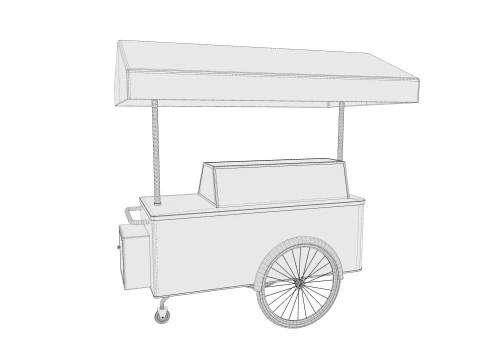 Ice cream cart 01 3D Model