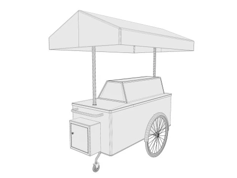 Ice cream cart 01 3D Model