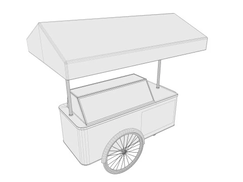 Ice cream cart 01 3D Model