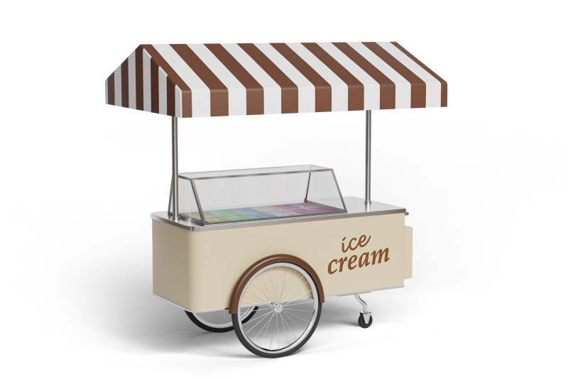 Ice cream cart 02 3D मॉडल .c4d .max .obj .3ds .fbx .stl .blend 