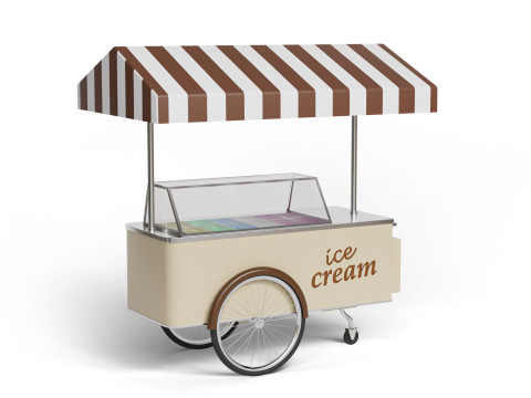 Ice cream cart 02 3D Model