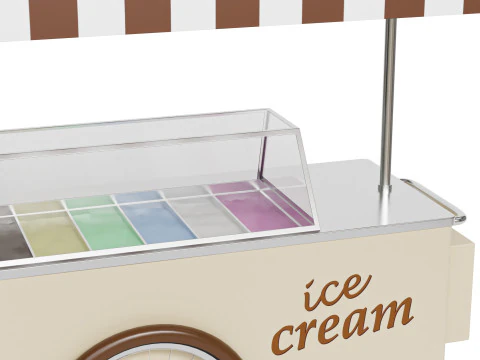 Ice cream cart 02 3D Model