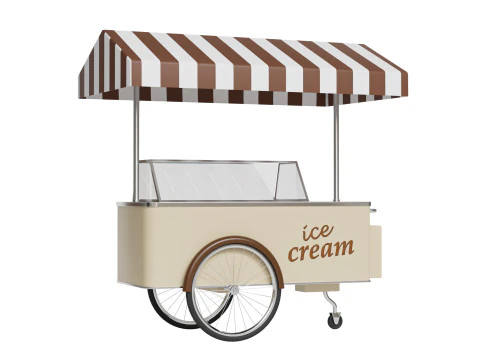 Ice cream cart 02 3D Model