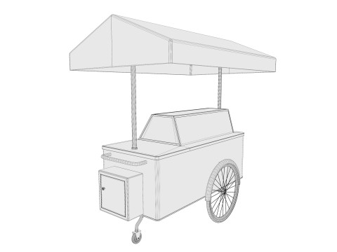 Ice cream cart 02 3D मॉडल