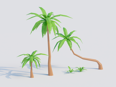 Low-Poly Forest Nature Assets Modello 3D