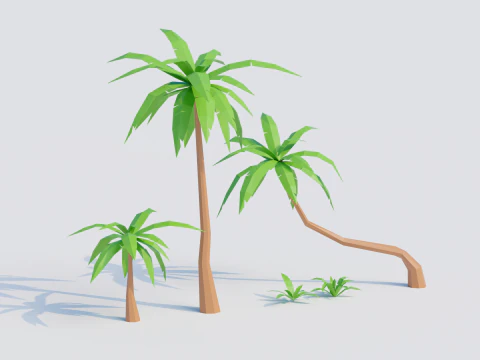 Low-Poly Forest Nature Assets 3D Model
