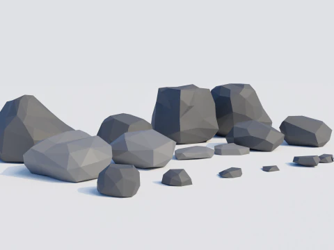 Low-Poly Forest Nature Assets 3D Model
