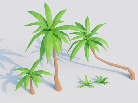 Low-Poly Forest Nature Assets Modello 3D