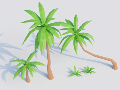 Low-Poly Forest Nature Assets 3D Model