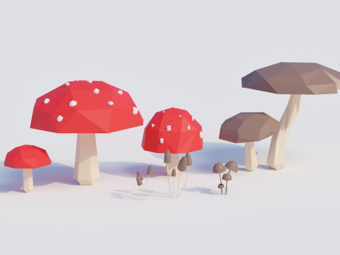 Low-Poly Forest Nature Assets Modello 3D