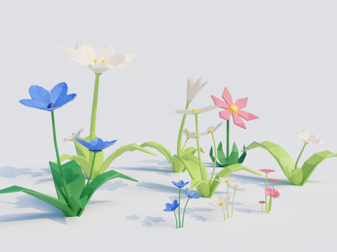Low-Poly Forest Nature Assets Modello 3D