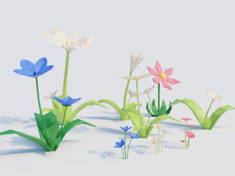 Low-Poly Forest Nature Assets 3D Model