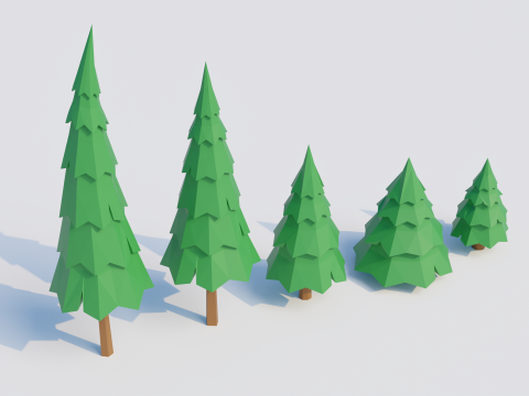 Low-Poly Forest Nature Assets Modello 3D