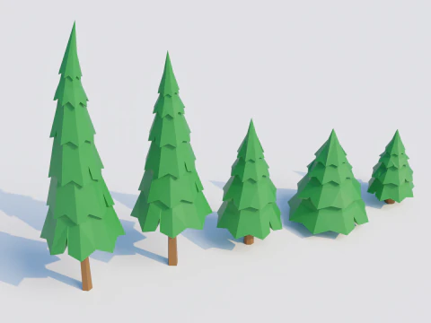 Low-Poly Forest Nature Assets 3D Model