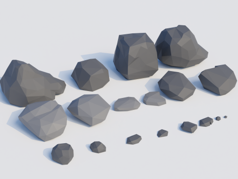 Low-Poly Forest Nature Assets Modello 3D