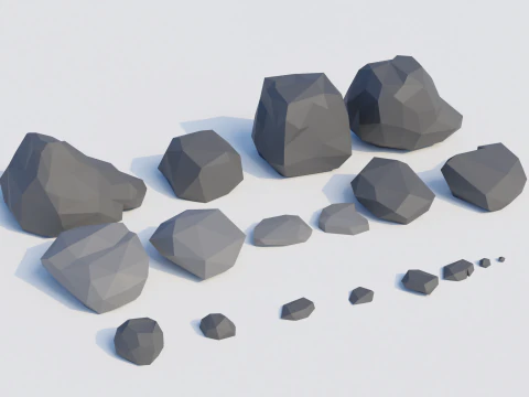 Low-Poly Forest Nature Assets 3D Model