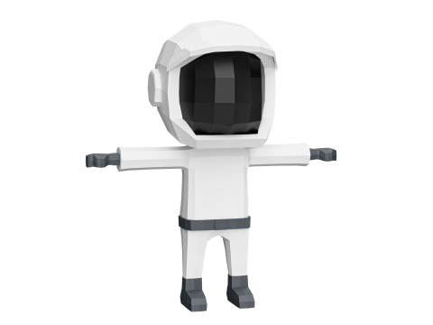 Low-Poly SPACESUIT 3D Model