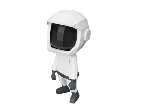 Low-Poly SPACESUIT 3D Model