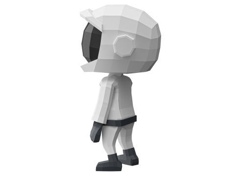 Low-Poly SPACESUIT 3D Model