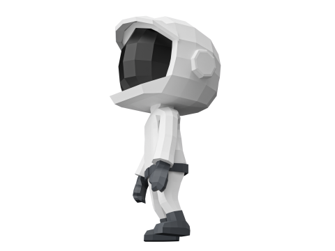 Low-Poly SPACESUIT 3D Model