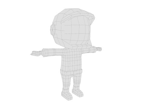 Low-Poly SPACESUIT 3D Model