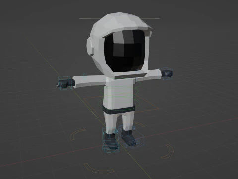 Low-Poly SPACESUIT 3D Model