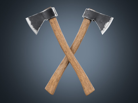 Wood Axe - Game Ready PBR low-poly 3Dモデル