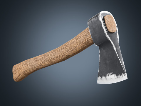 Wood Axe - Game Ready PBR low-poly 3D Model