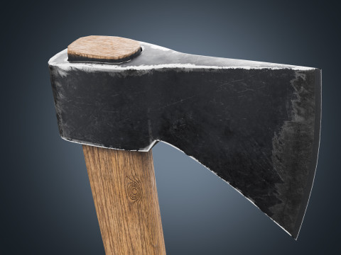 Wood Axe - Game Ready PBR low-poly 3D Model