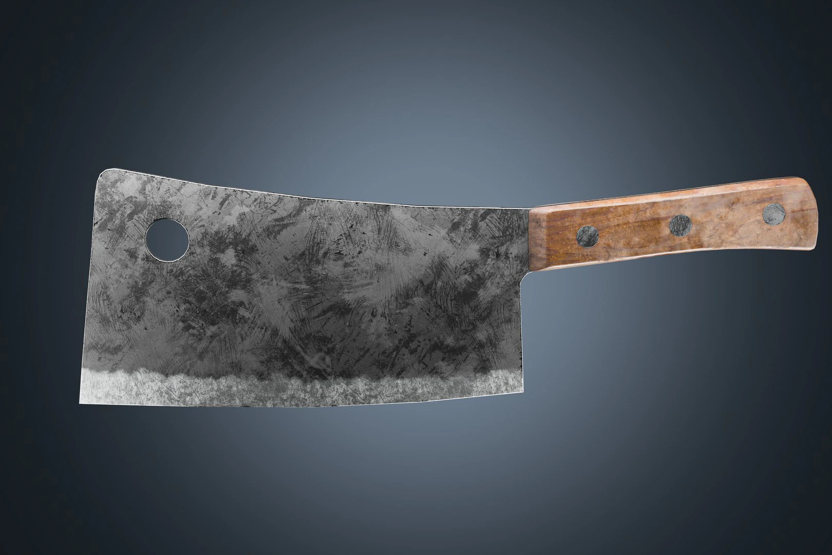 Butcher Knife 3D Model .c4d .max .obj .3ds .fbx .stl .blend