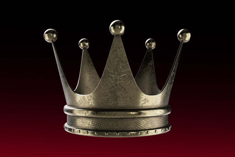 Old Dark Crown 3D Model .c4d .max .obj .3ds .fbx .stl .blend 
